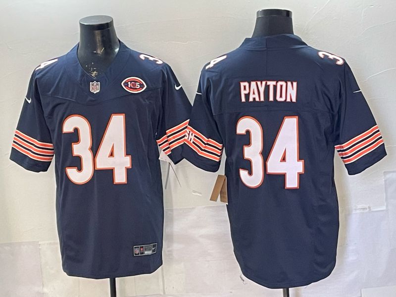 Men 2026 Chicago Bears #34 Payton Blue 3th generations Nike Limited NFL Jersey style 001